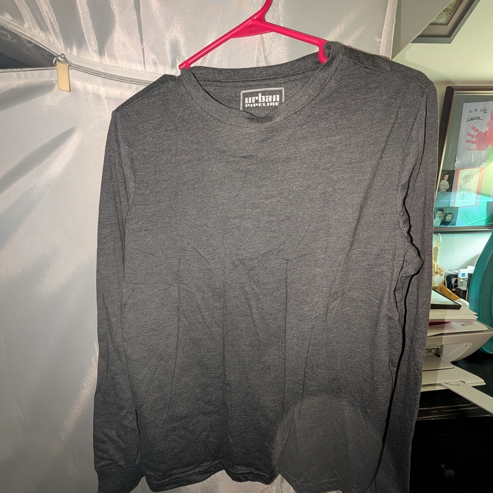 Urban Pipeline Gray Long Sleeve Shirt